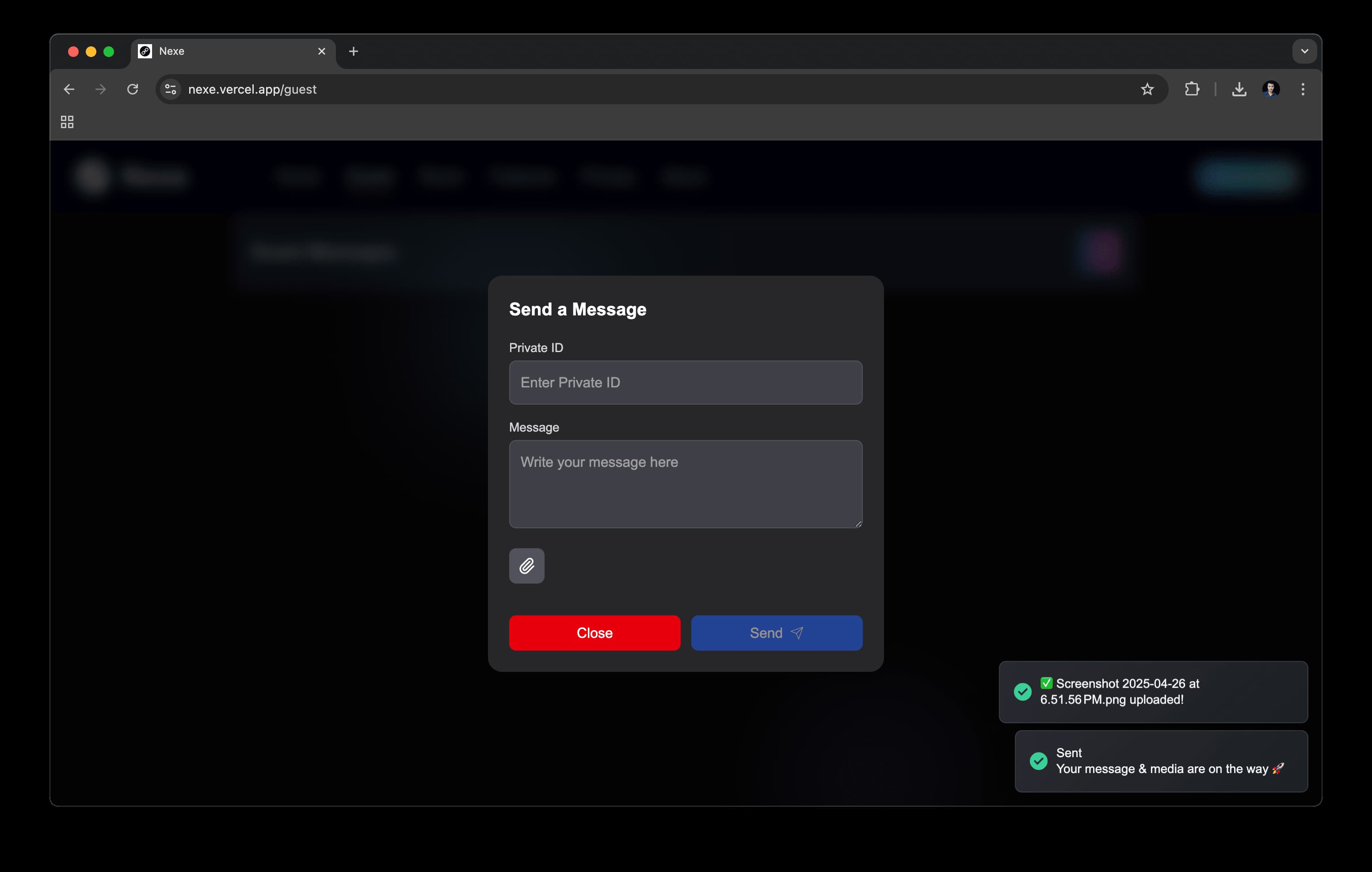 Send Guest Message from Website - Step 5