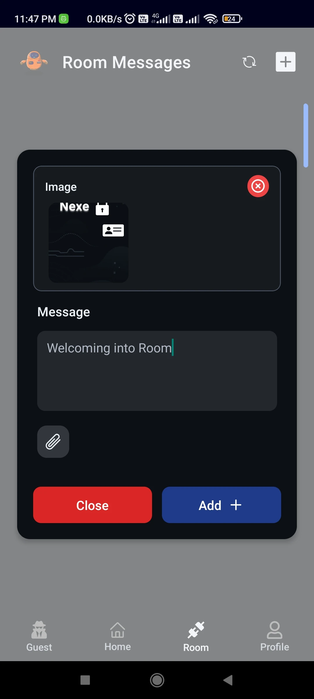 Room Messages - Step 3